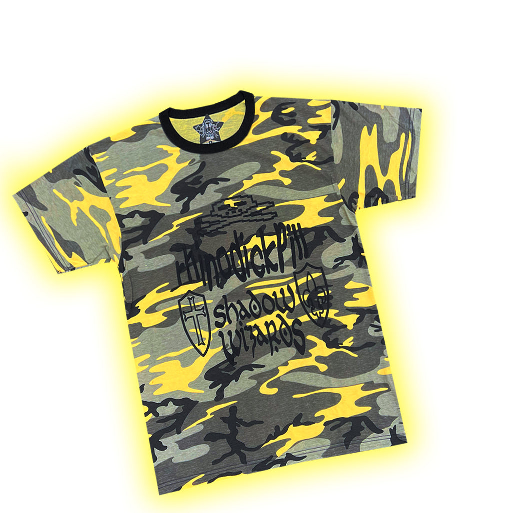 RDP SHADOW WIZARD MONEY GANG CAMO SHIRT (BLACK)