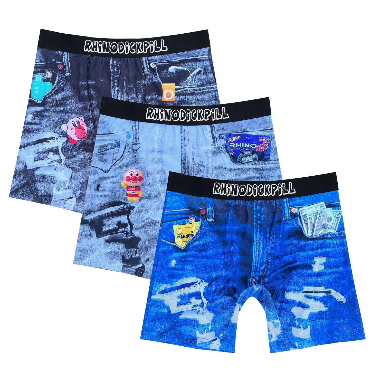 denim underwear (3-pack)